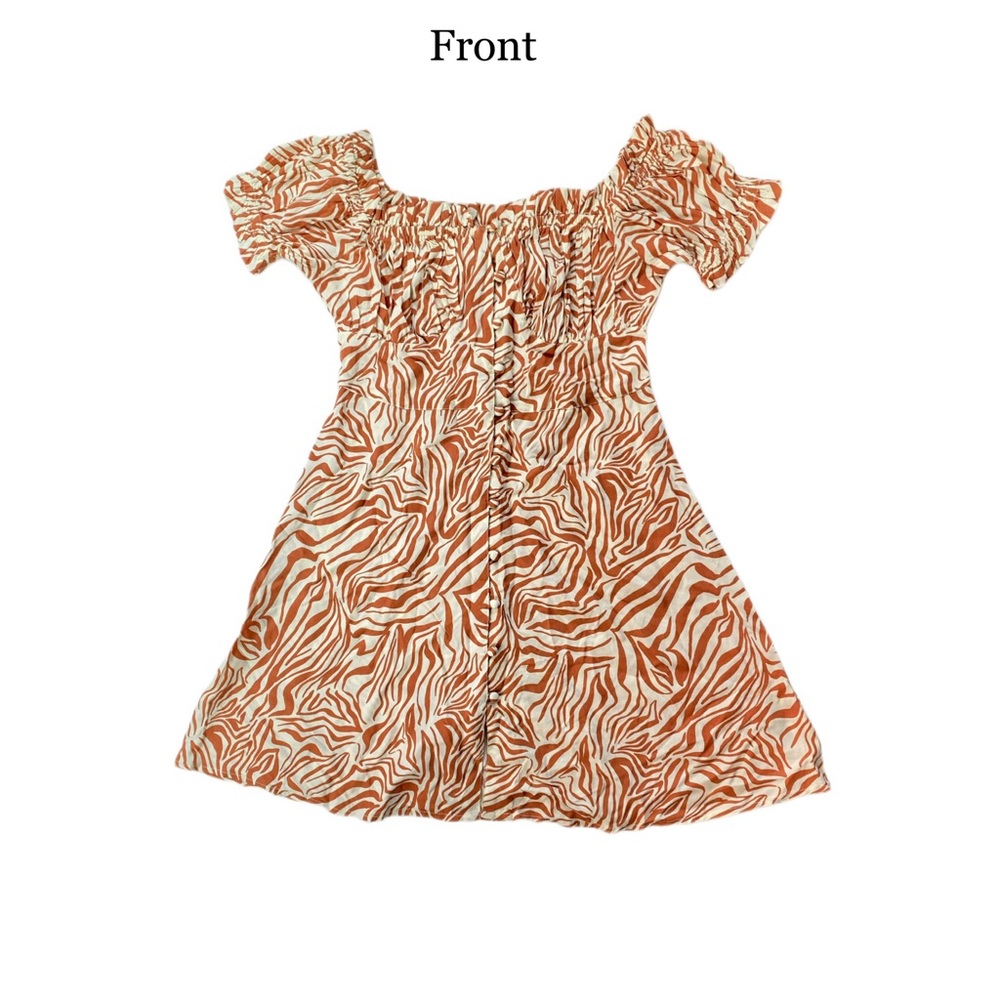Off Shoulder Mini Dress - Zebr